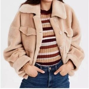 American Eagle AE Faux Fur Jacket